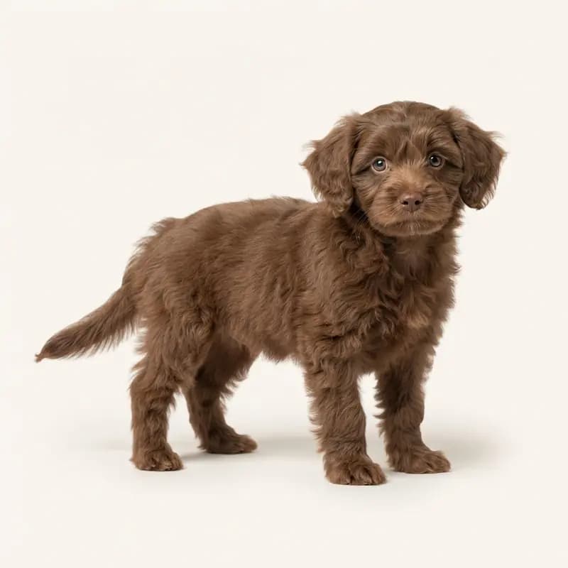 Pomapoo Welpe in Brun