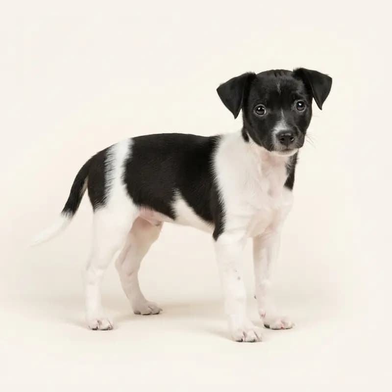 Rat Terrier Welpe in Noir et blanc