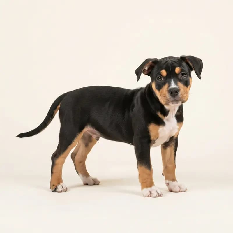 American Bully Welpe in Tricolore