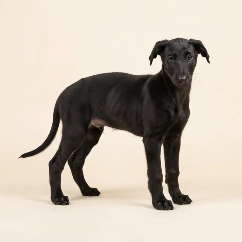 Galgo Español Welpe in Sort