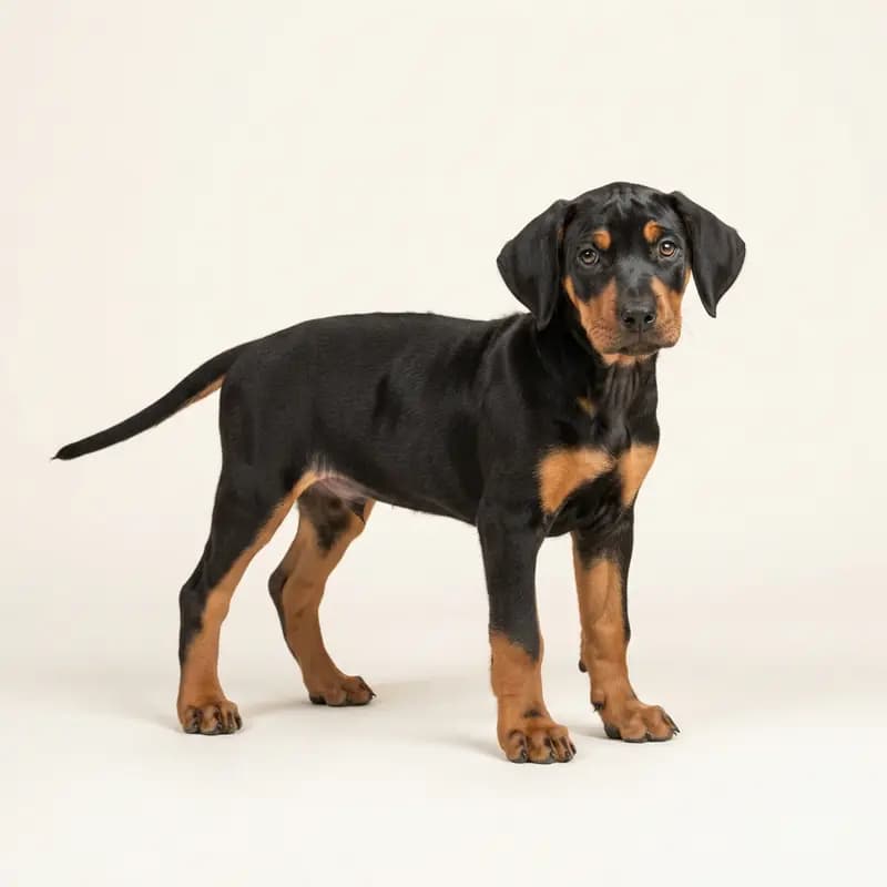 Rhodesian Ridgeback Welpe in Sort med tan