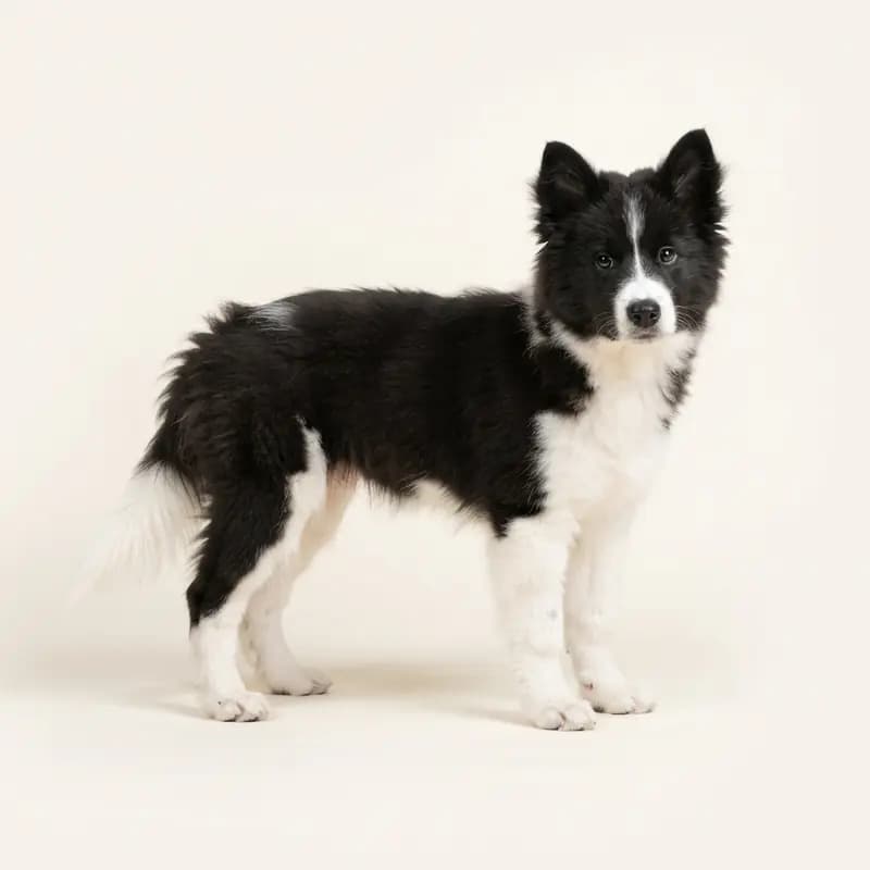Canadese Eskimohond Welpe in Zwart-wit