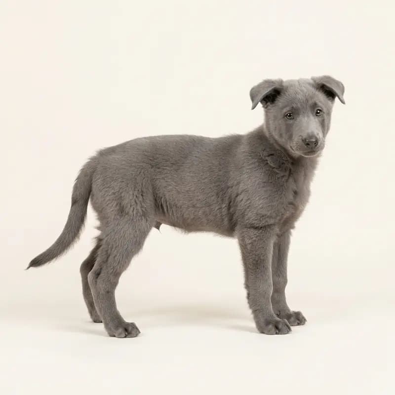 Berger belge Welpe in Gris