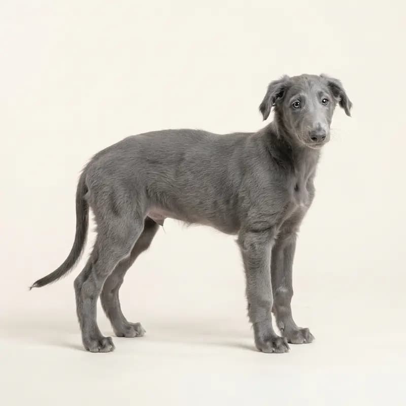 Barzoi Welpe in Blauw