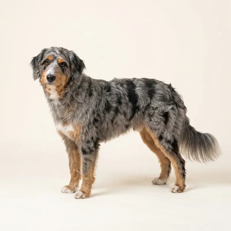 Voksen Bordoodle i Blue merle