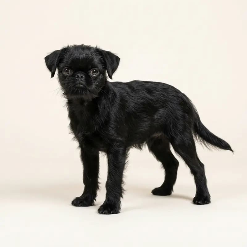 Belgisk Griffon Welpe in Sort