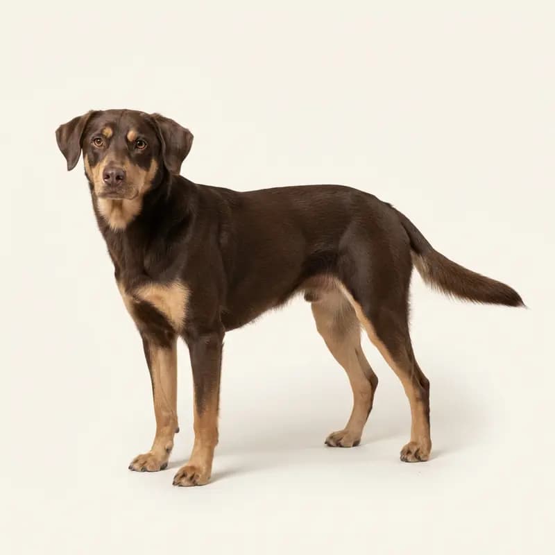 Volwassen Aussiedor (Australische herder x labrador) in Tweekleurig