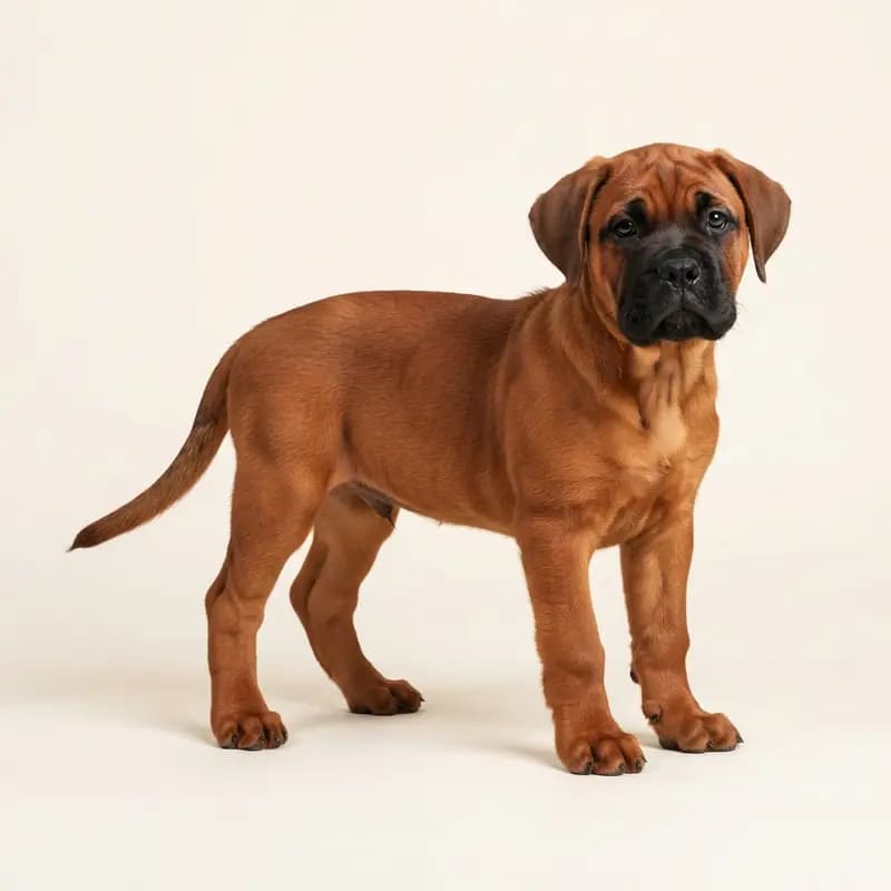 Bullmastiff Welpe in Kırmızı