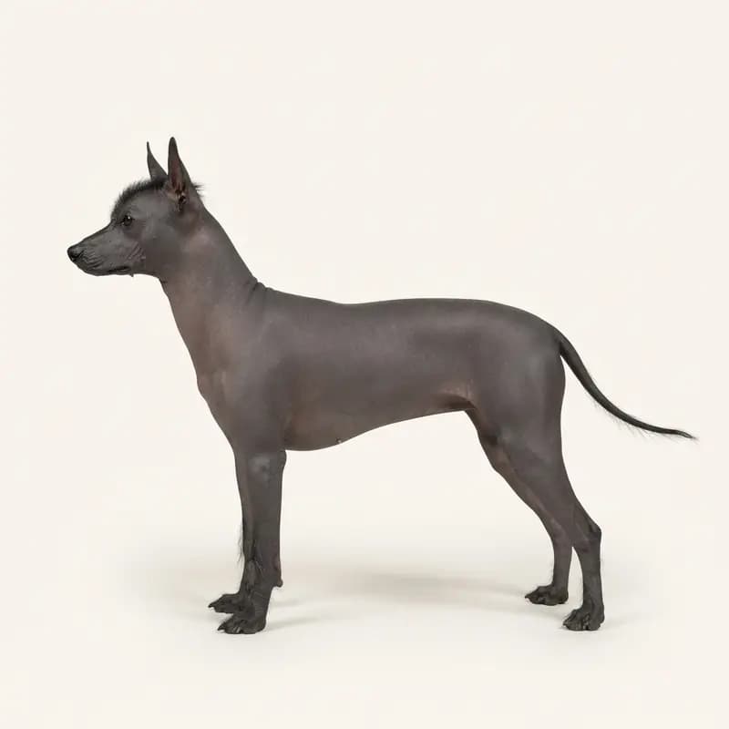 Xoloitzcuintle med Hårløs