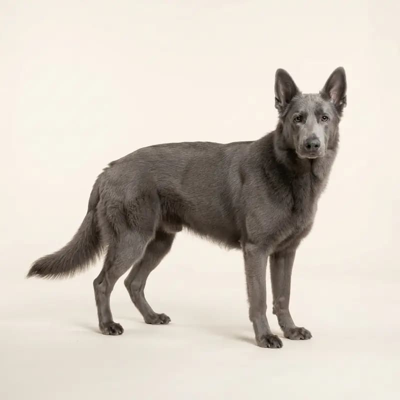 Voksen Gammel tysk schæferhund i Blå