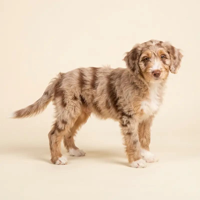 Bordoodle Welpe in Red merle