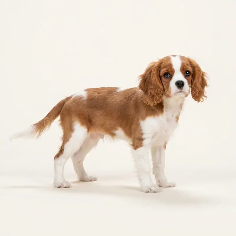 King Charles Spaniel Welpe in Kırmızı-beyaz