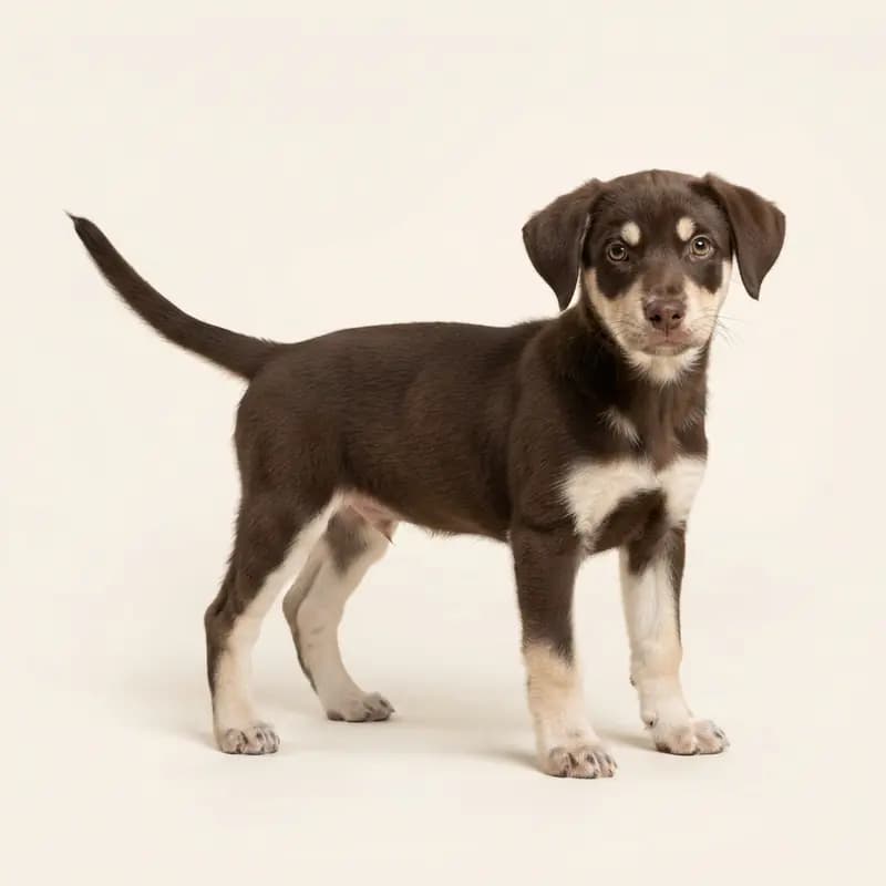 Blandingshund Welpe in Tofarvet