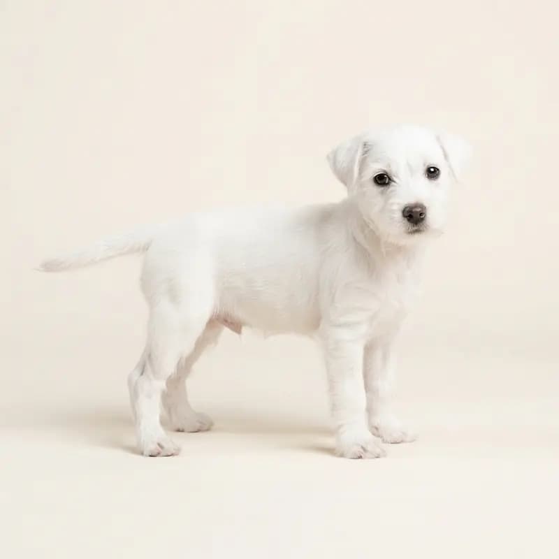 Teddy Roosevelt Terrier Welpe in Blanc
