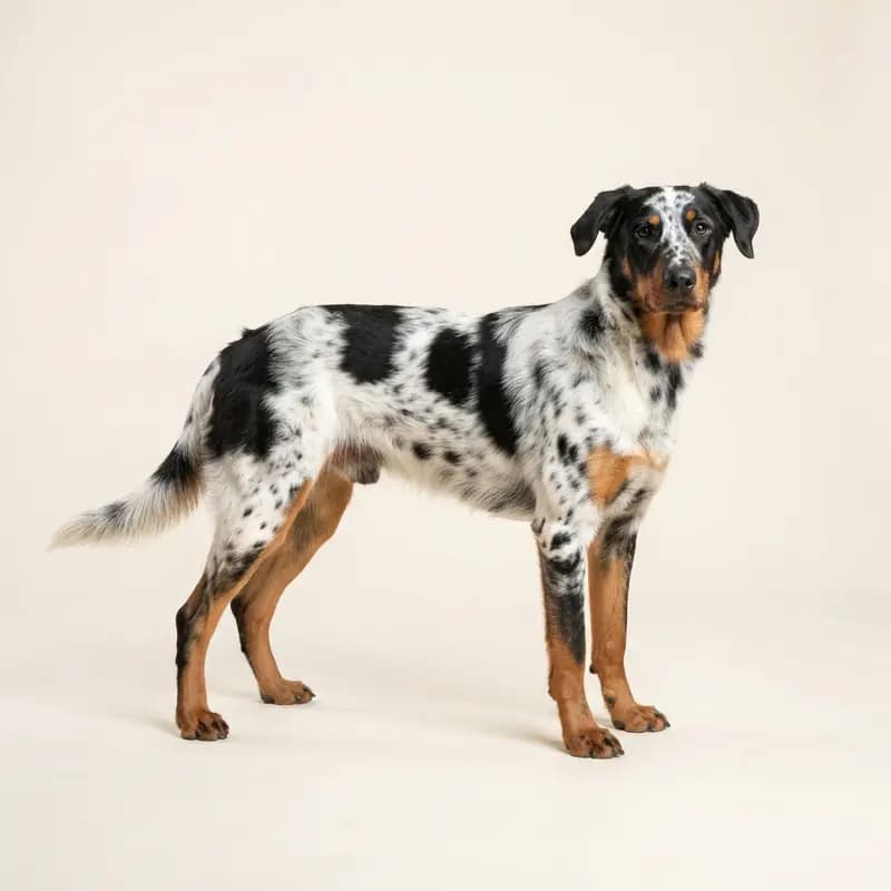 Voksen Beauceron i Harlekin