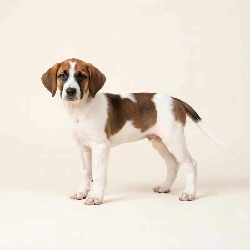 Chien de Hygen Welpe in Panaché (pie)