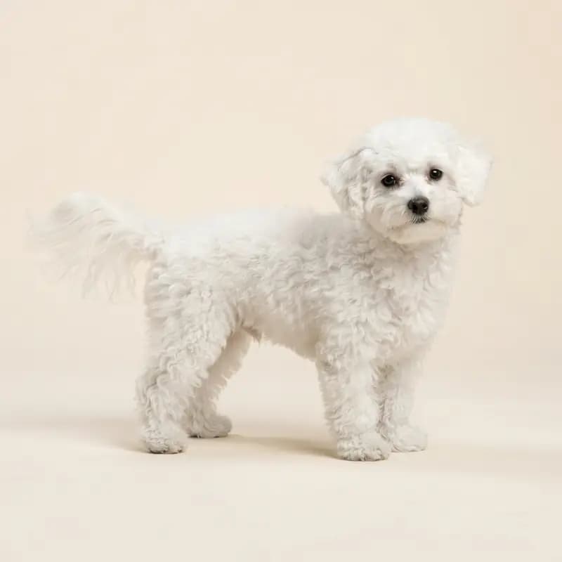 Bichon frisé Welpe in Hvid