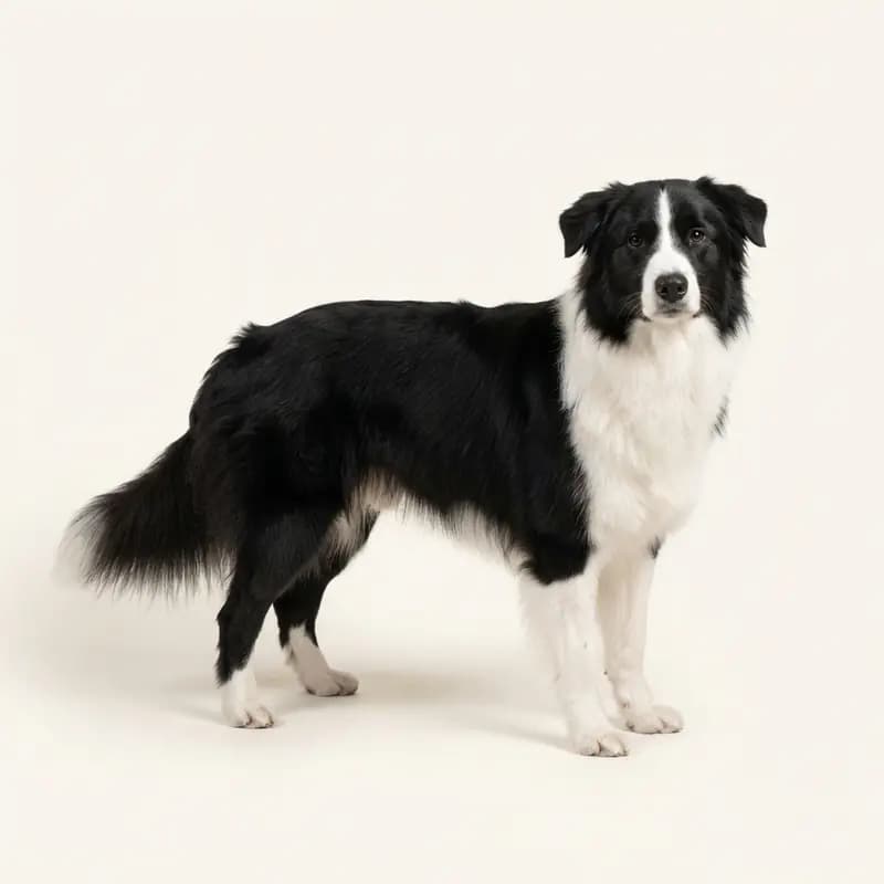Voksen Australian Shepherd i Sort-hvid