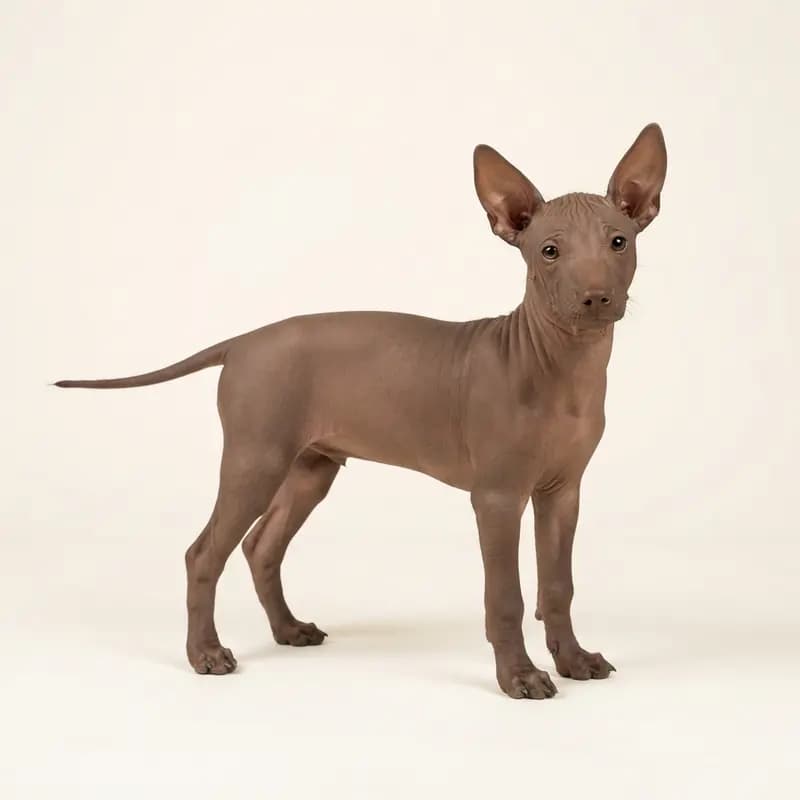 Chien nu équatorien Welpe in Marron