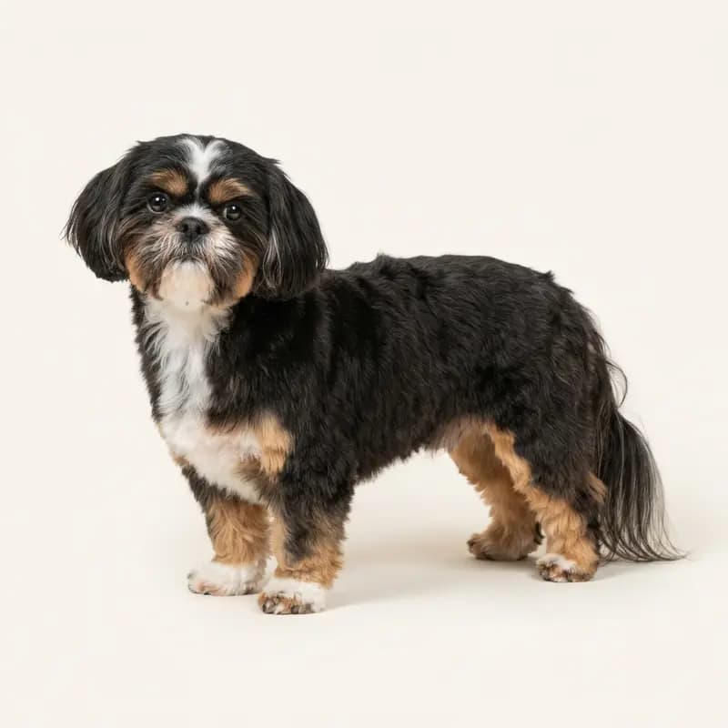 Voksen Shih Tzu i Trefarvet