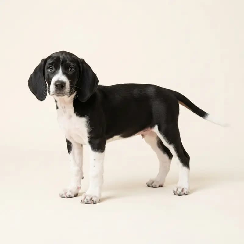 İngiliz Coonhound Welpe in Siyah-beyaz