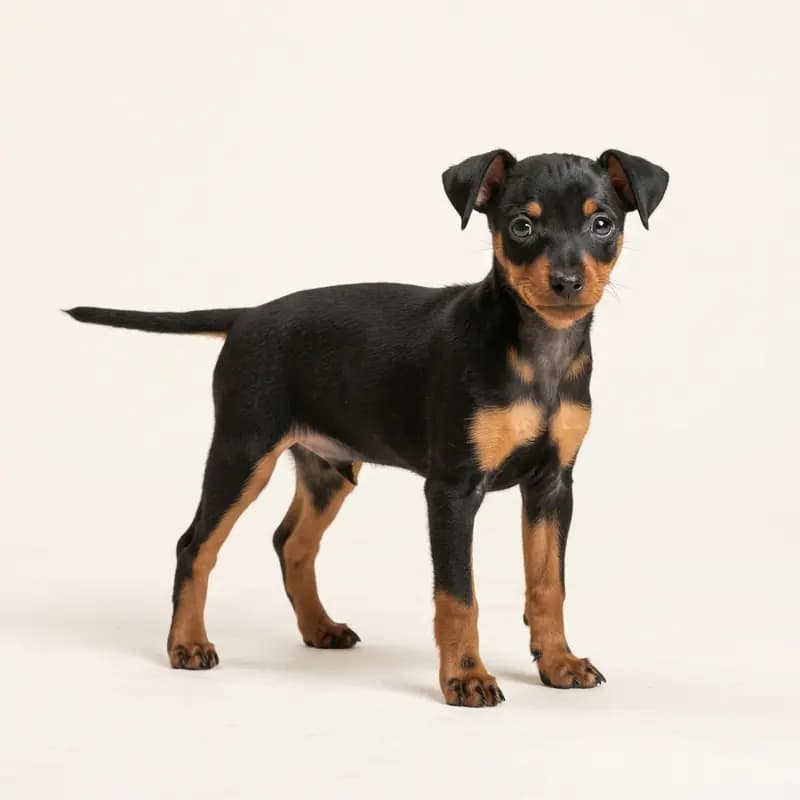 Terrier de Manchester miniature Welpe in Noir et feu