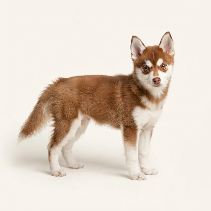 Alaskan Klee Kai Welpe in Rød-hvid