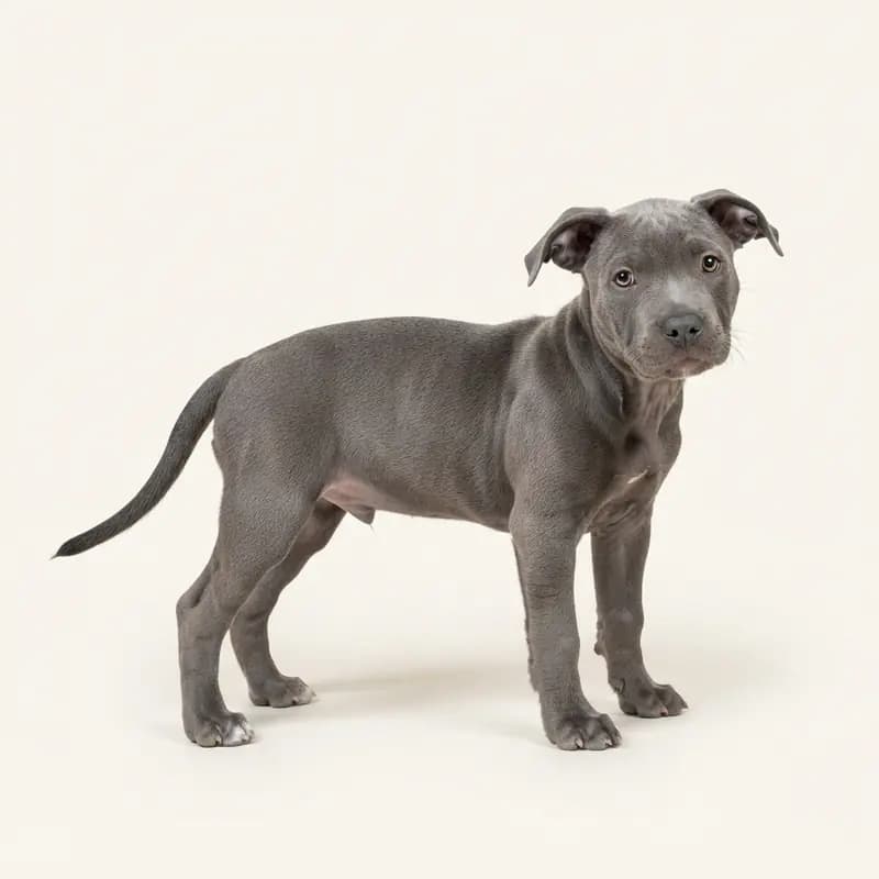 Amerikaanse Pitbullterriër Welpe in Blauw