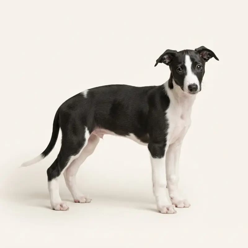 Whippet Welpe in Sort-hvid
