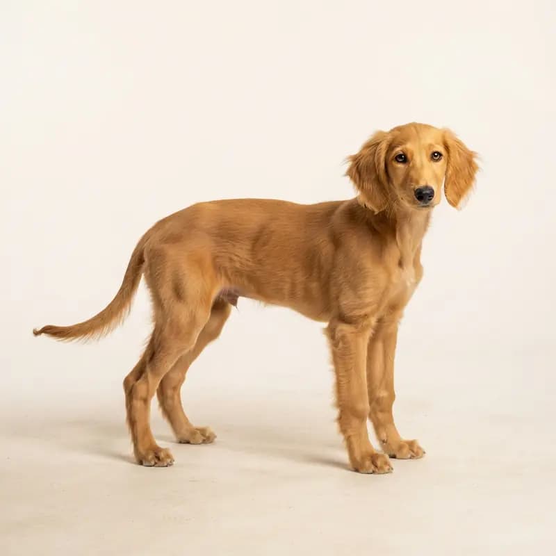 Saluki Welpe in Guldfarvet