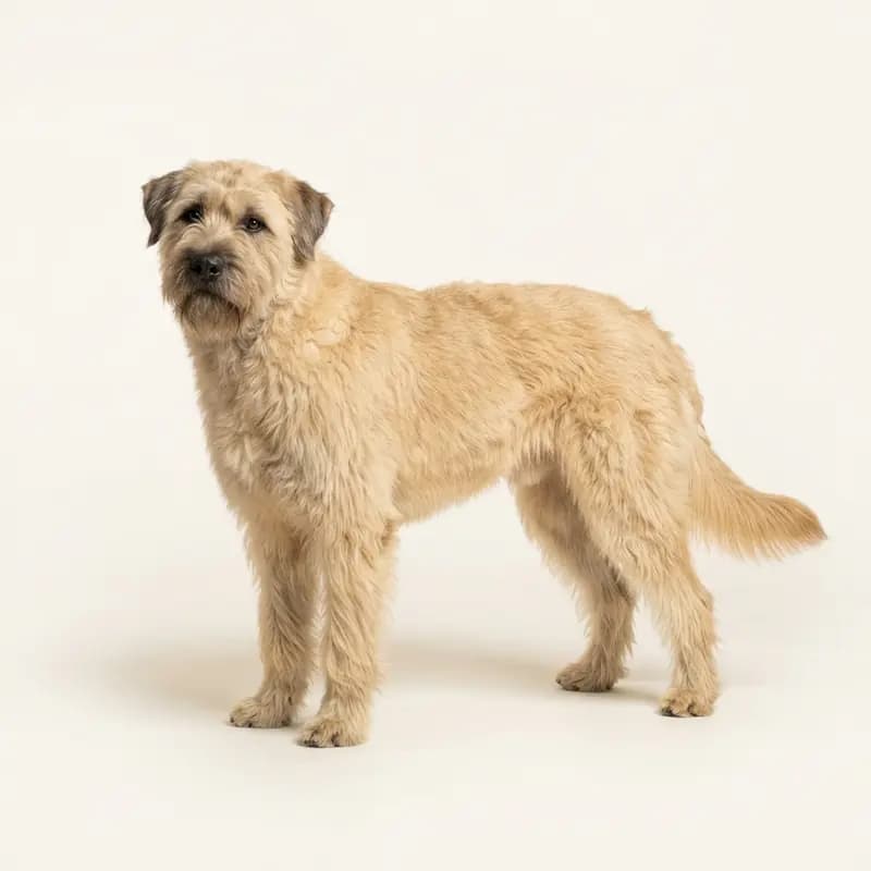Fawn renginde yetişkin Bouvier des Ardennes