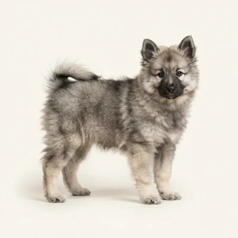 Keeshond Welpe in Ulvegrå