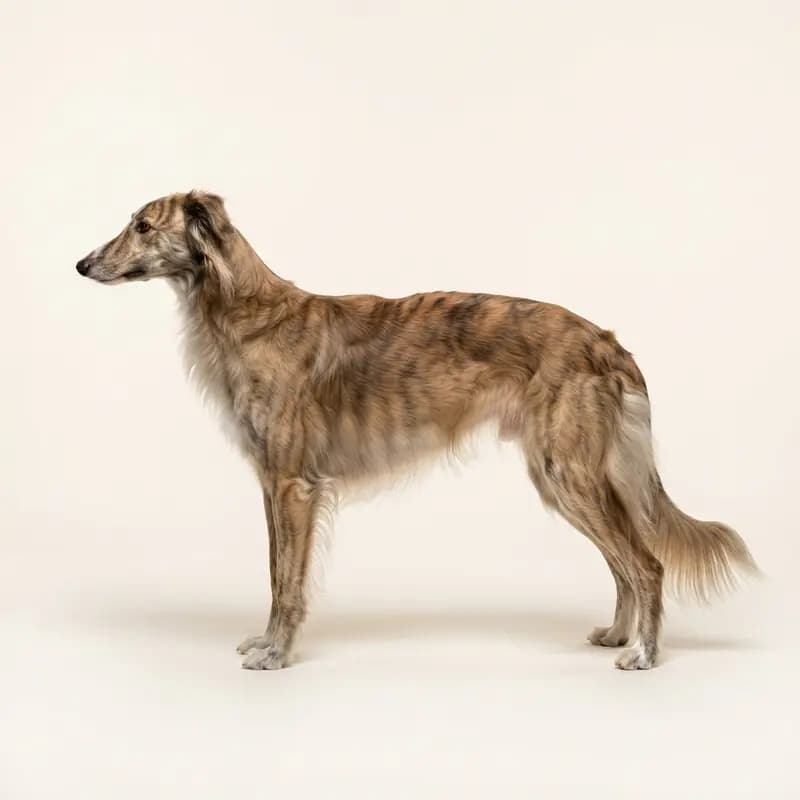 Silken Windhound met Zijdeachtig haar