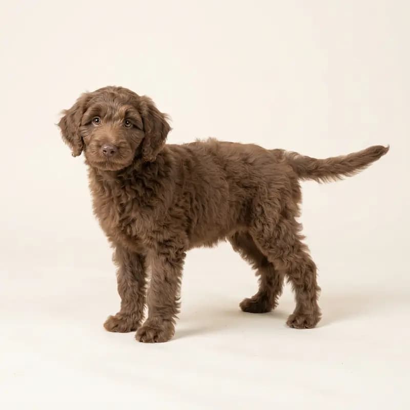 Sheepadoodle Welpe in Brun