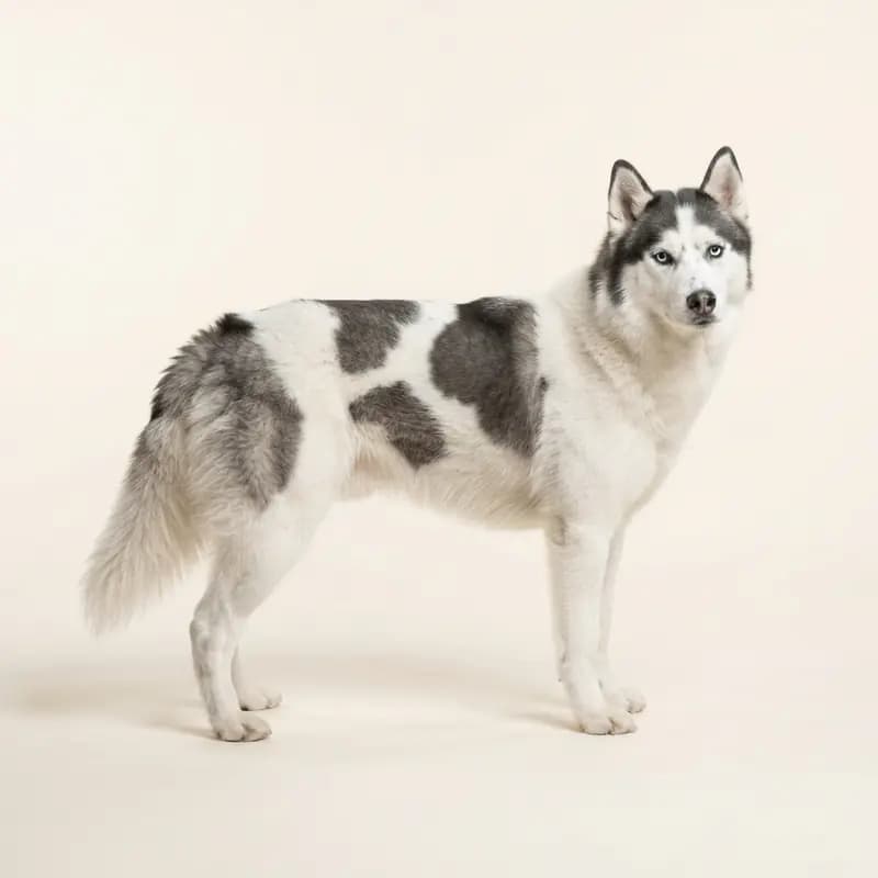 Husky d'Alaska adulte en Panaché (pie)