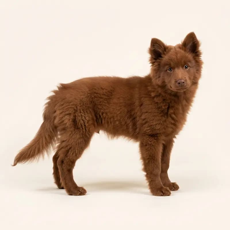Canadese Eskimohond Welpe in Rood