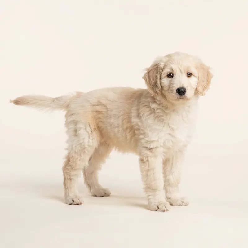 Tollerdoodle Welpe in Crème