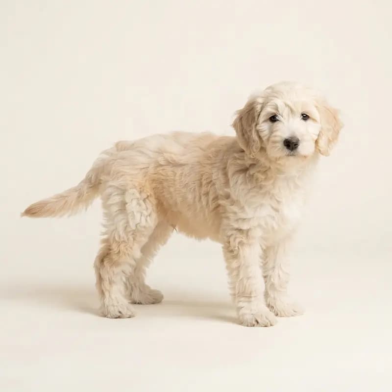 Whoodle Welpe in Creme