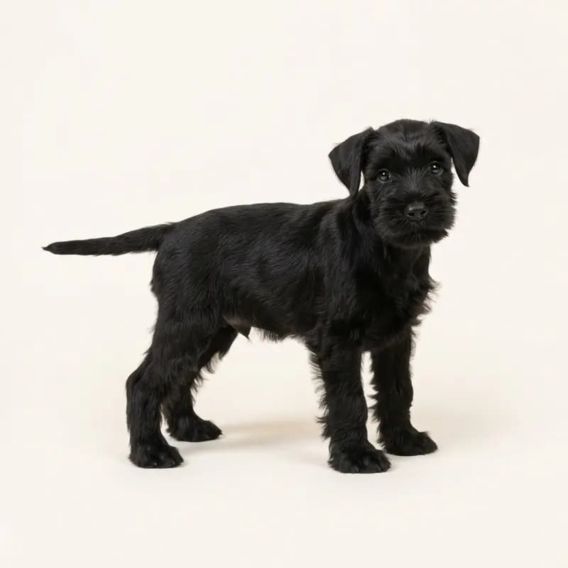 Dværgschnauzer Welpe in Sort