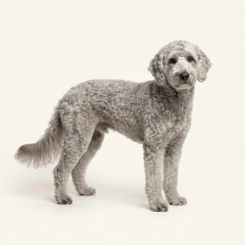 Gümüş renginde yetişkin Labradoodle