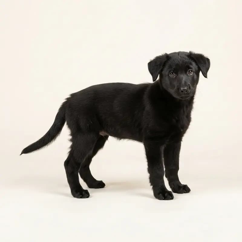 Alpin hyrdehund Welpe in Sort