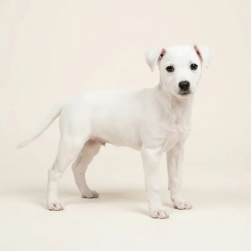 Rat Terrier Welpe in Blanc