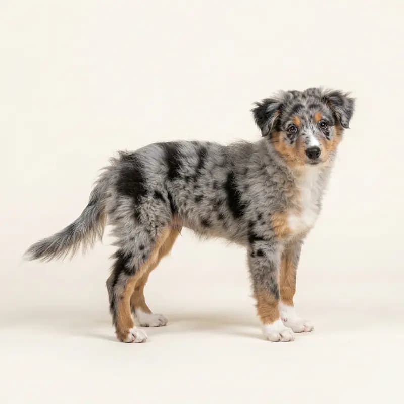 Mudi Welpe in Blue merle