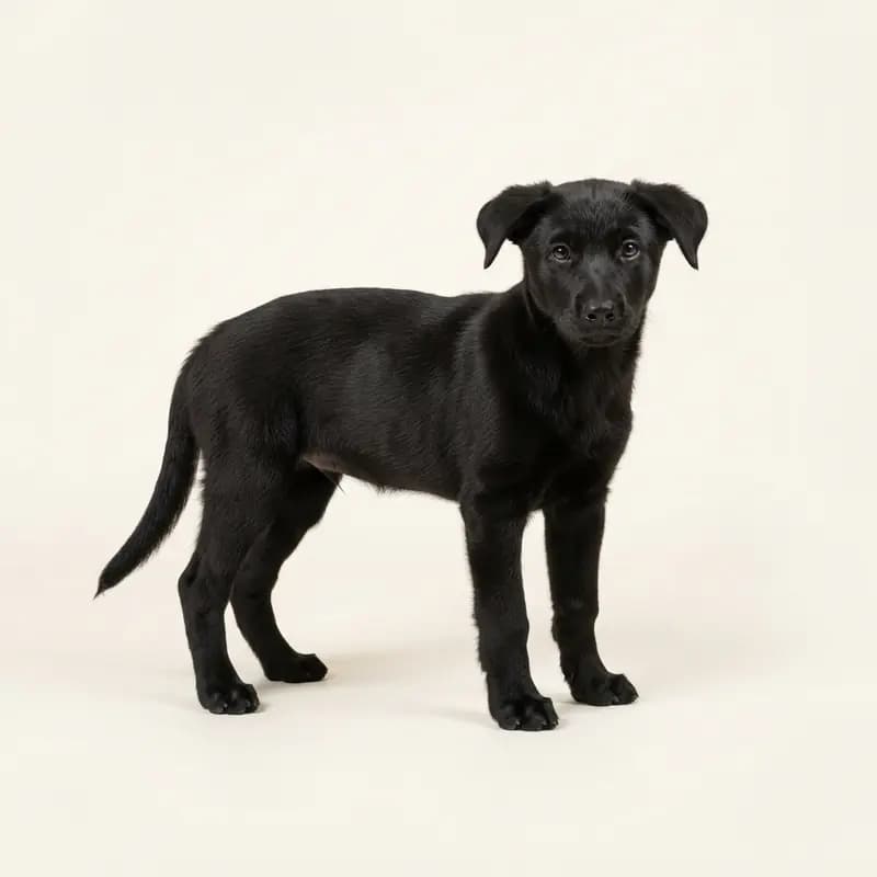Koolie (australsk Koolie) Welpe in Sort