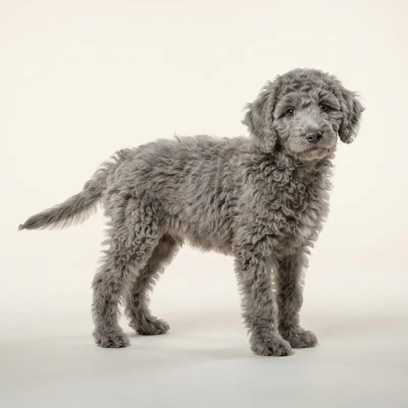 Barbet Welpe in Gris