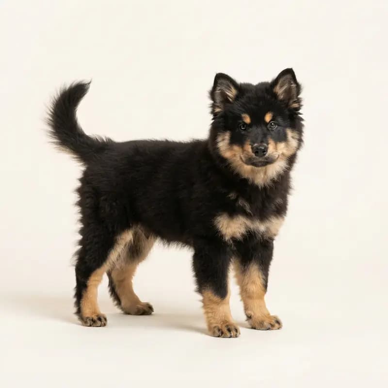 Eurasier Welpe in Noir et feu