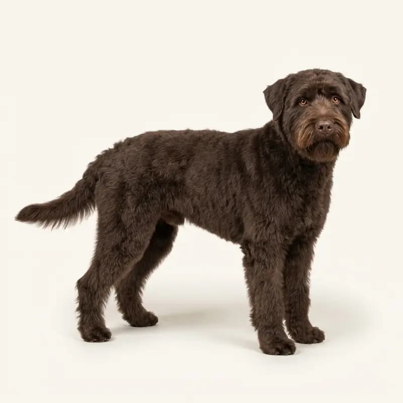 Voksen Bouvier des Flandres i Chokoladebrun