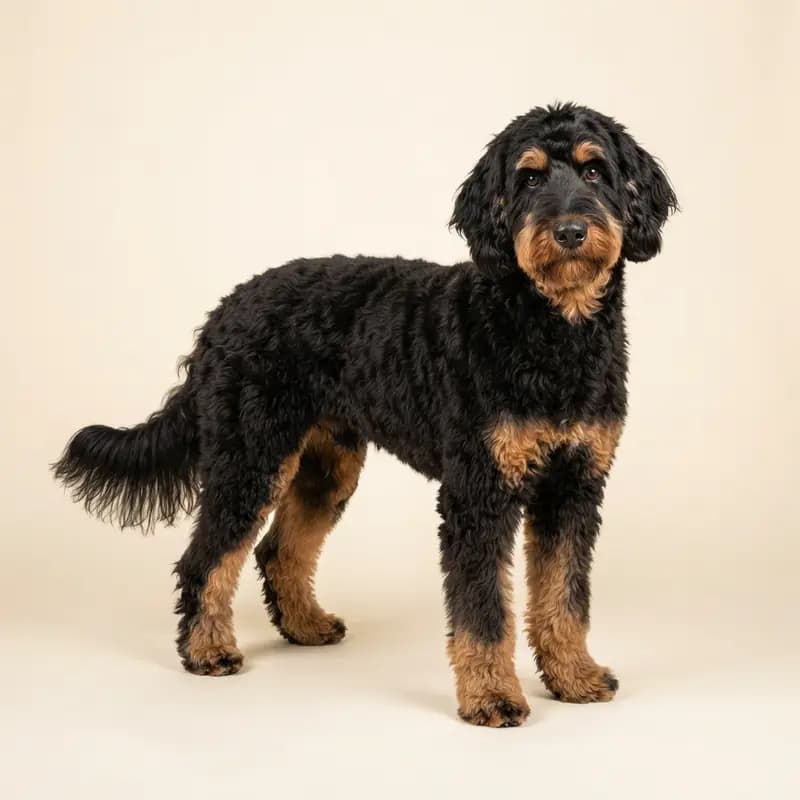 Goldendoodle adulte en Noir et feu