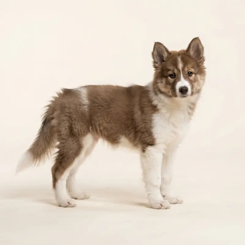 Yakutskaya Laika Welpe in Brun-hvid