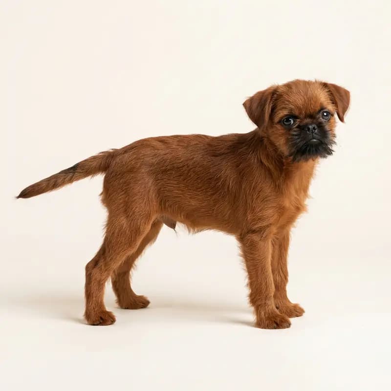 Brusselse Griffon Welpe in Rood